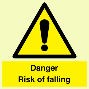 Danger Risk of falling